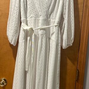 White House Black Market White Eyelet maxi dress
